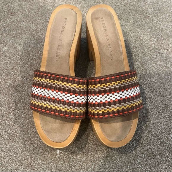 Veronica Beard Hannalee Platform Woven Clog Sandal  Mules | 6 - Picture 4 of 7